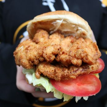 Scores - a closeup of a chicken sandwich - Sports Bars Near Me - Boston, Massachusetts Scores - a closeup of a chicken sandwich - Sports Bars Near Me - Boston, Massachusetts
