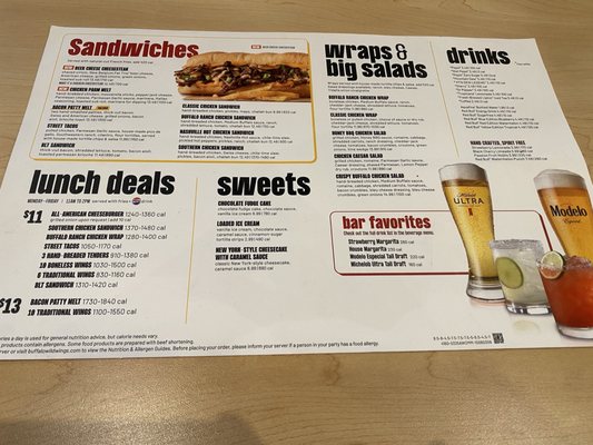 Menu photo 2 Buffalo Wild Wings Terrell, TX
