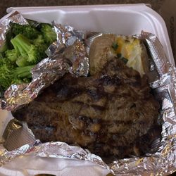 Colton's Steakhouse & Grill - Well done ribeye.