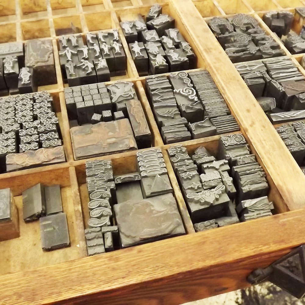 Austin Book Arts Center - Tray of Type for Letter Press - Art Classes Near Me - Austin, Texas