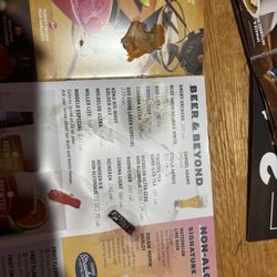 Applebee's Grill + Bar - This was my menu right when I came in. I didn't even get served food yet.