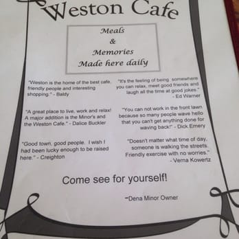 Weston Cafe - Coffee & Tea Near Me - Weston, Missouri Weston Cafe - Coffee & Tea Near Me - Weston, Missouri