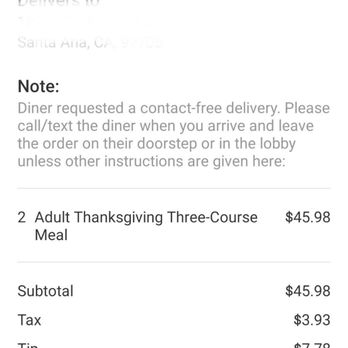 Mimi's Cafe - Tonight's Yelp /GrubHub order that I was shorted a whole meal on. - Breakfast & Brunch Near Me - Tustin, California