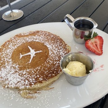 Waypoint Cafe - The powdered sugar in the shape of a plane is such a cute detail - American Near Me - Camarillo, California