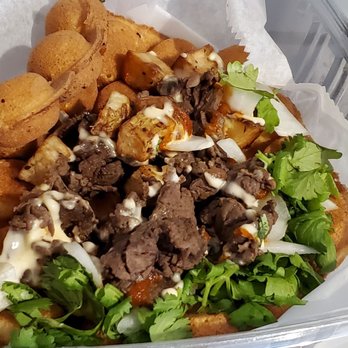 New Tapioca Master - Bulgogi waffle and mango smoothie. - Coffee & Tea Near Me - Houston, Texas