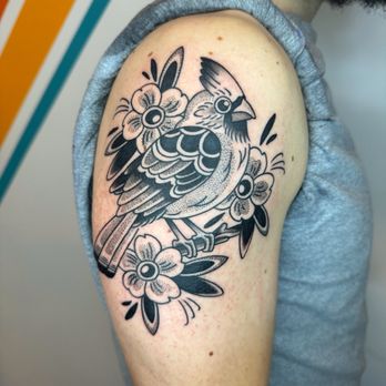 Love You Tattoo - Cardinal done by Liana Joy - Tattoo Near Me Love You Tattoo - Cardinal done by Liana Joy - Tattoo Near Me