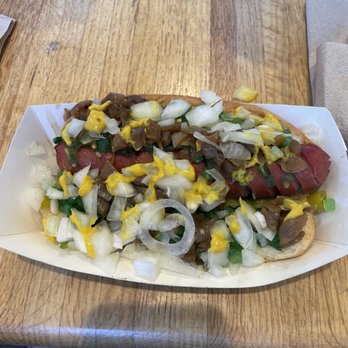 Get The Burger - Chicago dog minus the pickles I ate before taking pix! - Burgers Near Me - Big Bear Lake, California Get The Burger - Chicago dog minus the pickles I ate before taking pix! - Burgers Near Me - Big Bear Lake, California