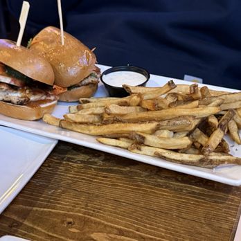 Bighorn Tavern - Chicken banh mi sandwich with fries - New American Near Me - Reno, Nevada