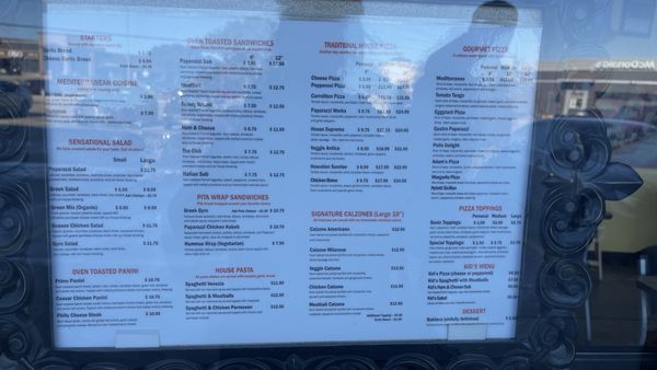 Menu photo 4 Paparazzi Pizza Carrollton, TX