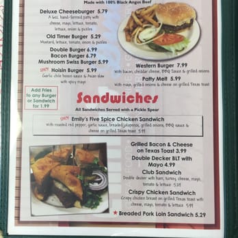 Emily's Diner - the menu for emily's burgers - Diners Near Me - Cabot, Arkansas Emily's Diner - the menu for emily's burgers - Diners Near Me - Cabot, Arkansas