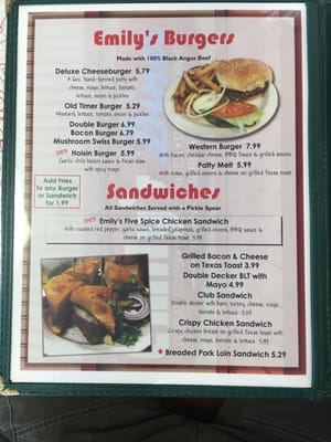 Menu photo 2 Emily's Diner Cabot, AR Menu photo 2 Emily's Diner Cabot, AR