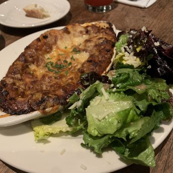 Oswald - Lasagna with salad - New American Near Me - Santa Cruz, California Oswald - Lasagna with salad - New American Near Me - Santa Cruz, California