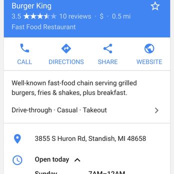 Burger King - Here are 2 of the sites I checked - Burgers Near Me - Standish, Michigan Burger King - Here are 2 of the sites I checked - Burgers Near Me - Standish, Michigan