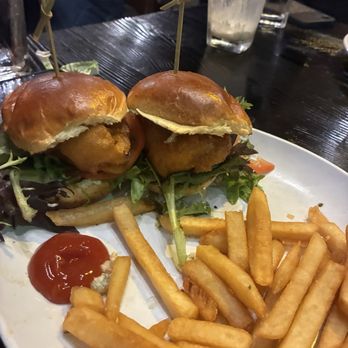 Godfather's Burger Lounge - Beer Battered Salmon Sliders - Burgers Near Me - Belmont, California Godfather's Burger Lounge - Beer Battered Salmon Sliders - Burgers Near Me - Belmont, California