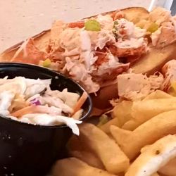 Island View Restaurant - Maine Lobster Roll with Fries & Slaw @ $15 was a huge hit especially in Central FL!
