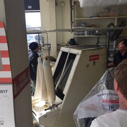 Getting rid of old shirt pressing equipment !!