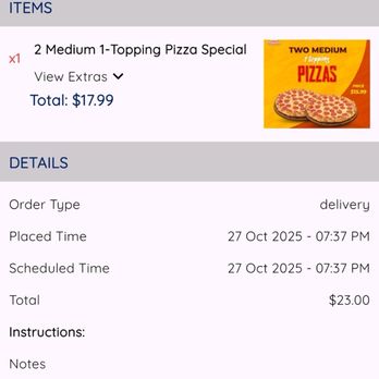 Pizzaness - Proof of order placed that I never received - Pizza Near Me - Glenn Dale, Maryland