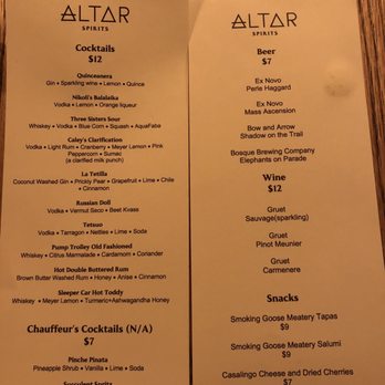 As Above, So Below Distillery - Menu - Distilleries Near Me - Santa Fe, New Mexico