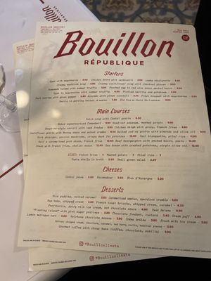 Menu photo 1 Bouillon République Paris, 