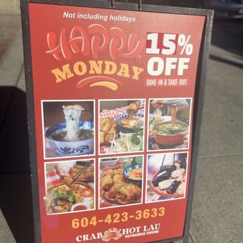 Crab Hot Lau - Monday deal may be a better day to visit - Hot Pot Near Me - Vancouver, British Columbia