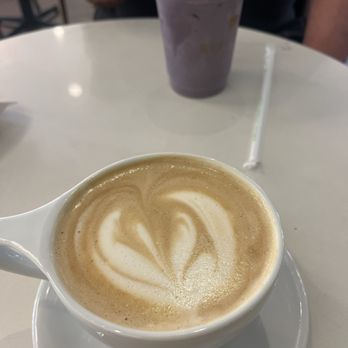 Republik Coffee Burbank - Crushed Cardamom Oat Latte and Purple Caramel Latte - Cafes Near Me - Burbank, California