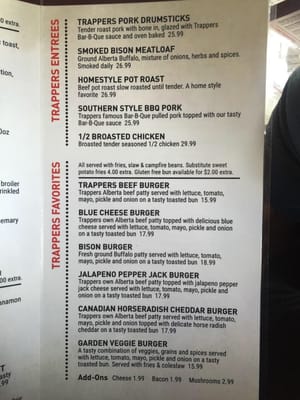 Menu photo 8 Trappers Mountain Grill Division No. 3, AB Menu photo 8 Trappers Mountain Grill Division No. 3, AB