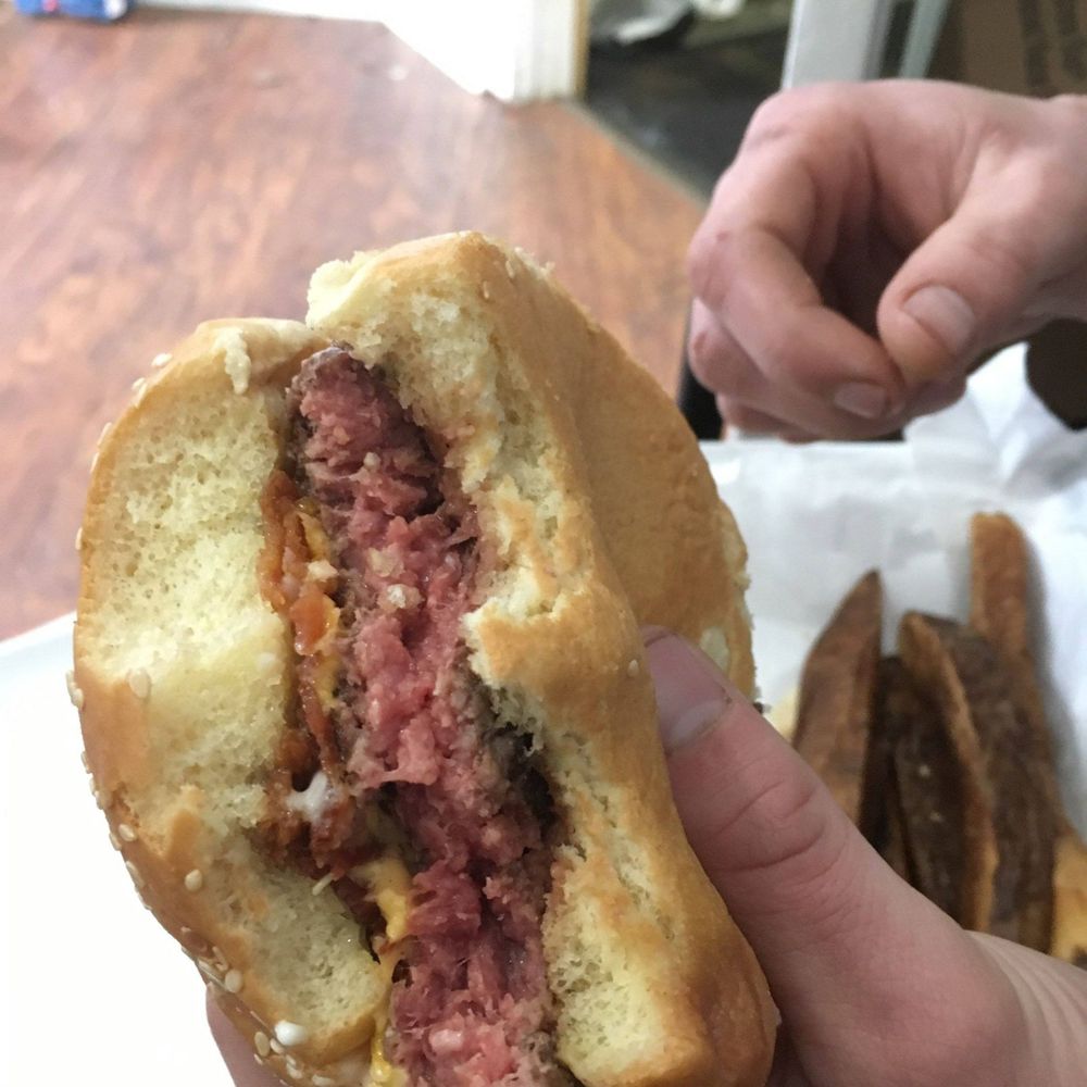 Columbia Steak House - Ordered a Med Well burger and got this RAW meat - American Near Me - Lexington, Kentucky Columbia Steak House - Ordered a Med Well burger and got this RAW meat - American Near Me - Lexington, Kentucky