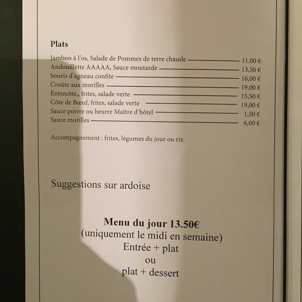 Les Abeilles - Dinner menu - Bistros Near Me - Belfort, 90