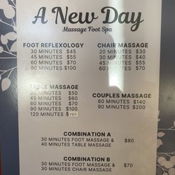 A New Day Massage & Foot Spa - new price