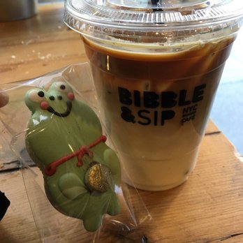 Bibble & Sip - Iced latte and macaron - Coffee & Tea Near Me - New York, New York