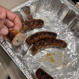 Grilled some sausages.