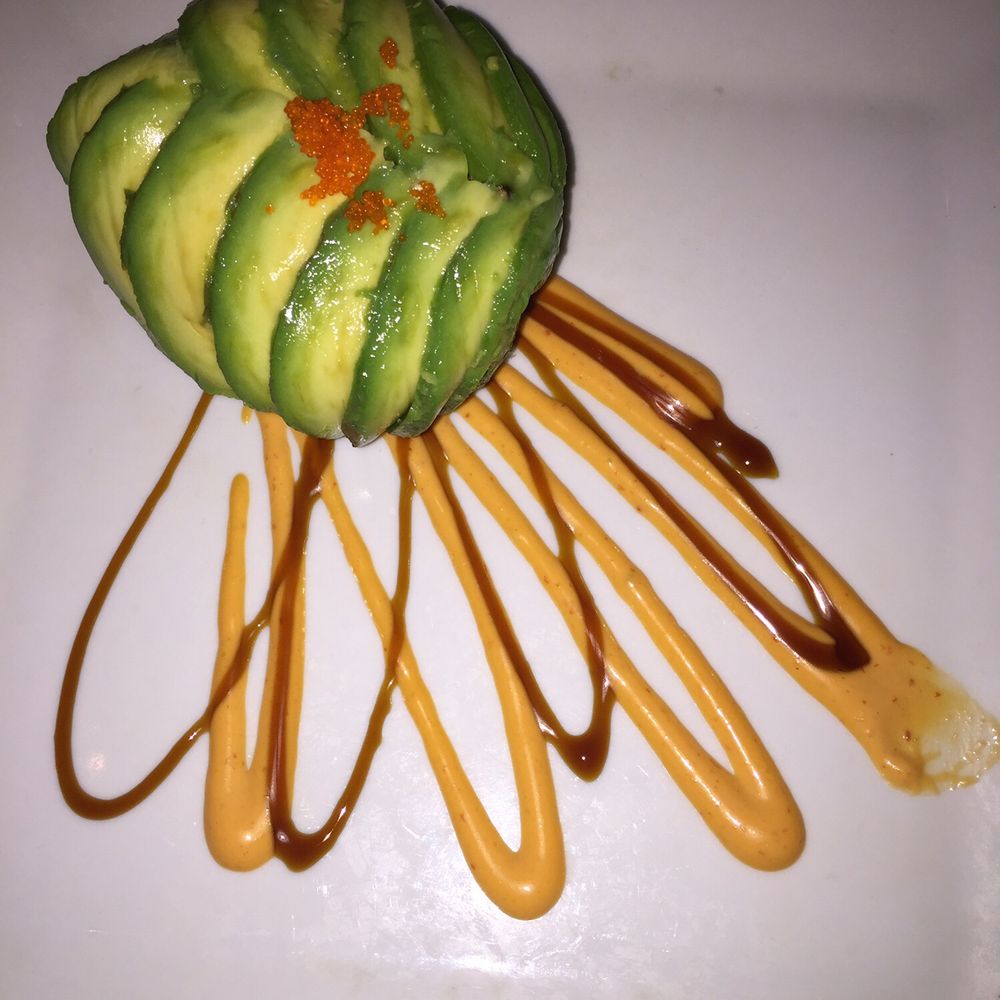 Wild Ginger - Spicy tuna wrapped in avocado appetizer special. Looks like a jellyfish on a plate! - Chinese Near Me - Rockville Centre, New York Wild Ginger - Spicy tuna wrapped in avocado appetizer special. Looks like a jellyfish on a plate! - Chinese Near Me - Rockville Centre, New York