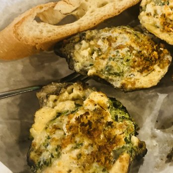 The Rouxpour - Katy - Appetizer: The Rockefeller Chargrilled Oyster 1/2 of dozen - Cajun/Creole Near Me - Katy, Texas