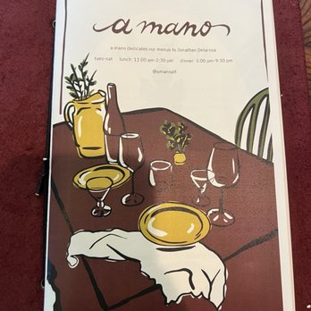 a mano - Menu - Italian Near Me - Atlanta, Georgia