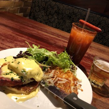 Hell's Kitchen - Classic Benedict, Bloody Mary & beer chaser. Omg. The bloody is delicious! - New American Near Me - Minneapolis, Minnesota Hell's Kitchen - Classic Benedict, Bloody Mary & beer chaser. Omg. The bloody is delicious! - New American Near Me - Minneapolis, Minnesota