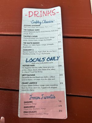 Menu photo 2 Crabby Joe's Deck & Grill Daytona Beach, FL