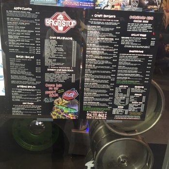 Brgr Stop - Front and Back of the menu - American Near Me - Fort Lauderdale, Florida Brgr Stop - Front and Back of the menu - American Near Me - Fort Lauderdale, Florida