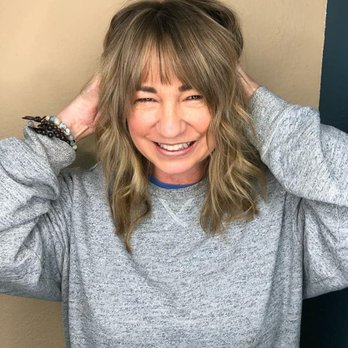 Beautiful Color And Such Cute Curtain Bangs Created By Our Stylist