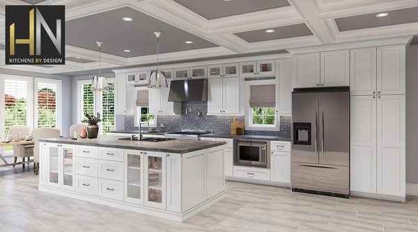 Photo of HN Kitchens By Design - Fort Lauderdale, FL, US. Kerry Family Kitchen Remodel.  New Floors, Cabinets, Countertops, Appliances, Expanded Island and Lighting.