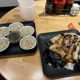 Shanghai Soup Dumplings and HK Street-style Noodle Rolls (both very tasty!)