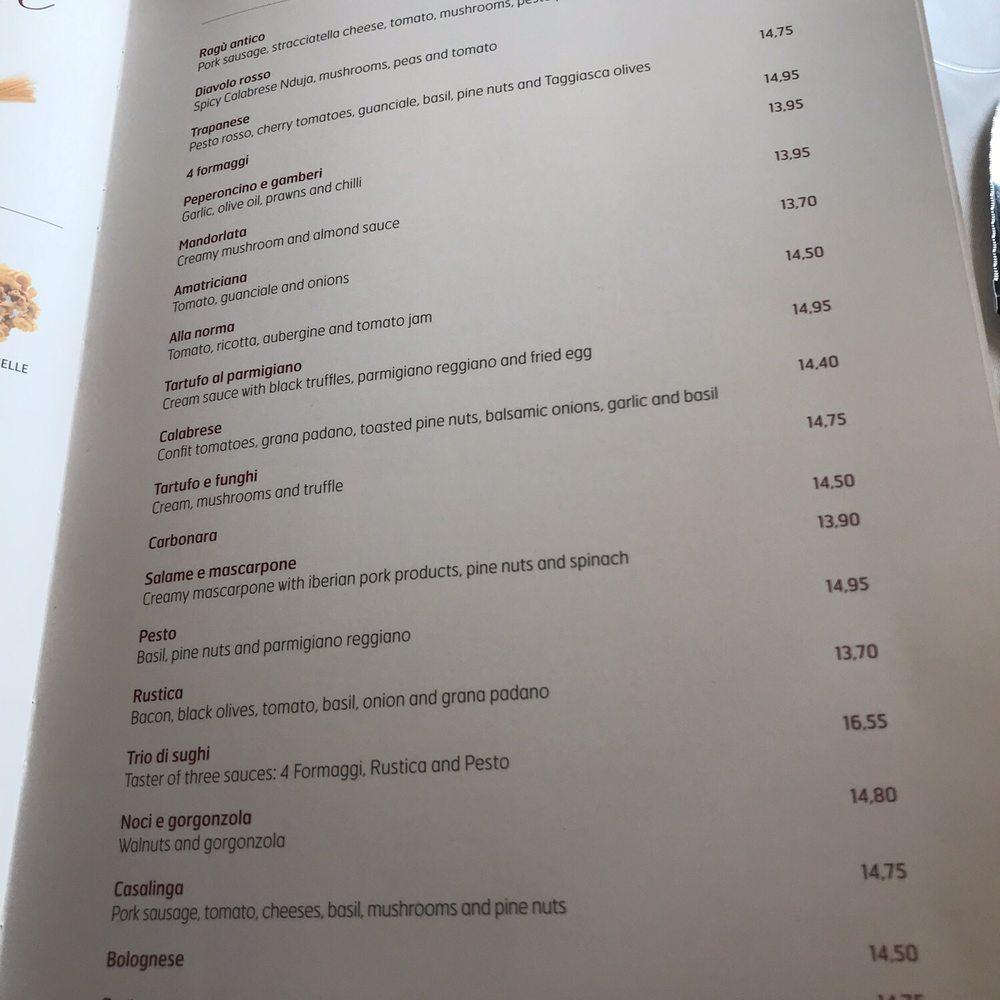 La Tagliatella - Sauces for either type of pasta - Italian Near Me - Madrid, M