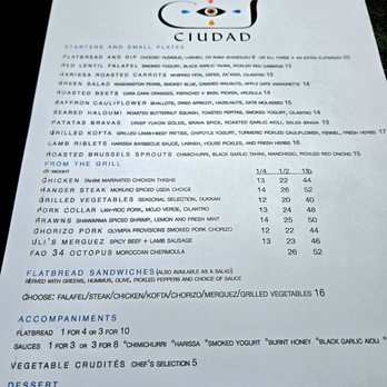 Ciudad - Menu - Tapas/Small Plates Near Me - Seattle, Washington