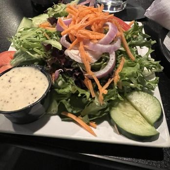 Flinchy's - House salad as part of my side.  It was plenty, could use a larger plate. I took 1/2 off and put on my side plate to eat easier. - New American Near Me - Camp Hill, Pennsylvania