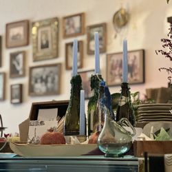 The Arch Café - The decor is so cute ! Love the way they used the candles and wine bottles