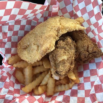 The Fat Fish - This was the two pieces of fish and four wings special - Fish & Chips Near Me - Berkeley, California
