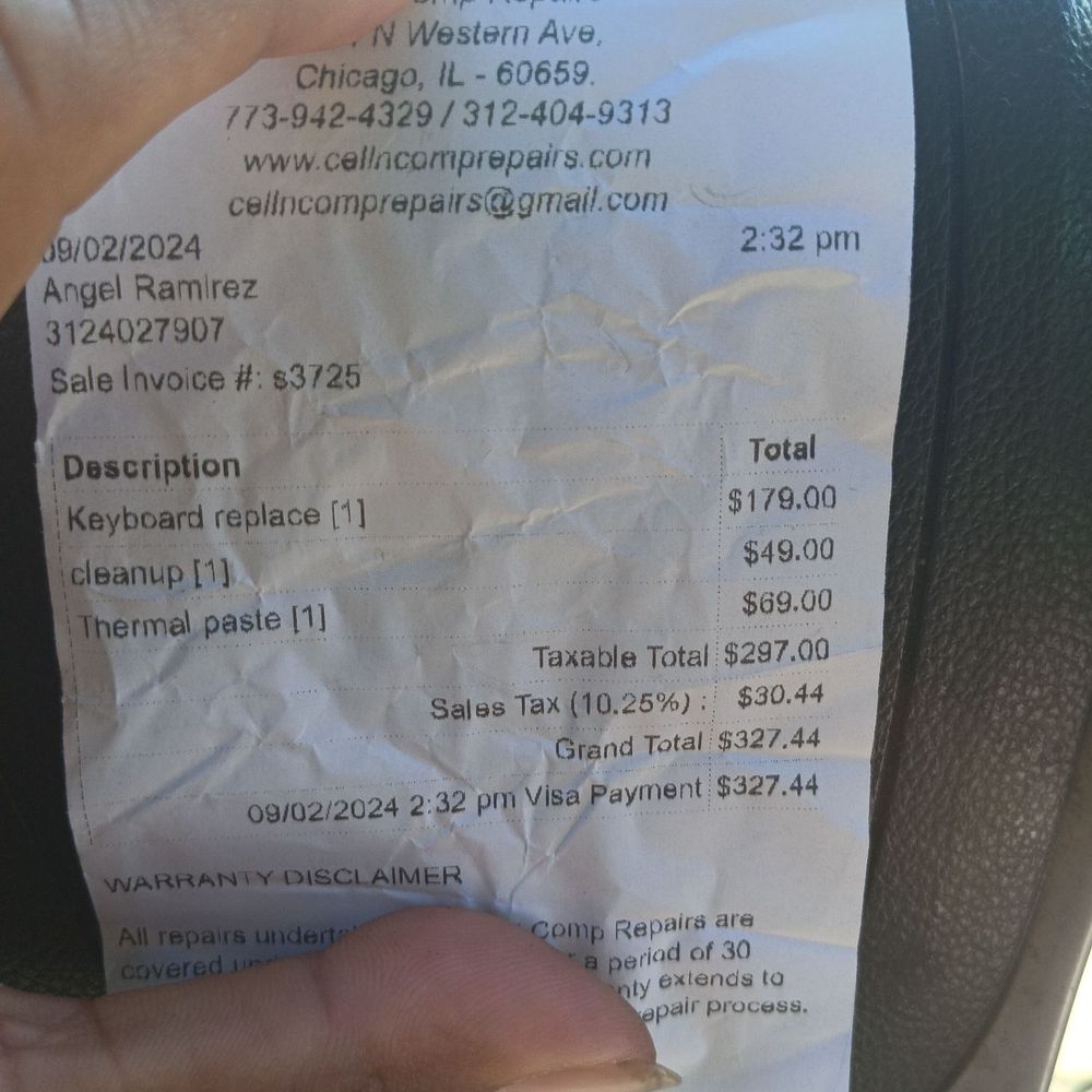 The price for maintenance and repair The price for maintenance and repair