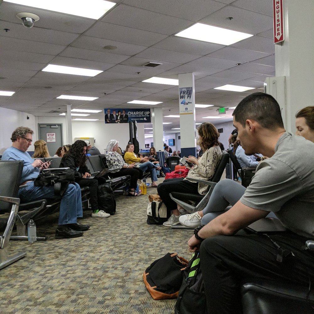 Gate D waiting area Gate D waiting area