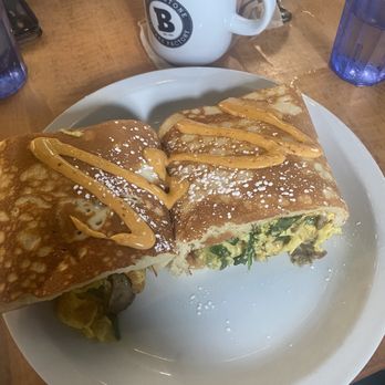 Brownstone Pancake Factory - Cali Pancake Wrap - Breakfast & Brunch Near Me - Edgewater, New Jersey Brownstone Pancake Factory - Cali Pancake Wrap - Breakfast & Brunch Near Me - Edgewater, New Jersey
