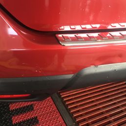 The car behind me pushed so hard against me. Causing this damage. The car behind me pushed so hard against me. Causing this damage.