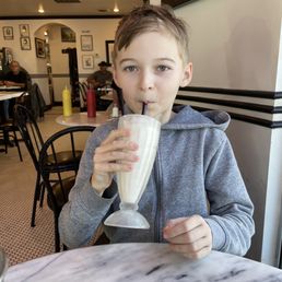 Mint chocolate chip milkshake